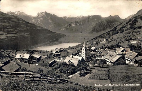 Amden mit Walensee u. Glarneralpen Vorderseite