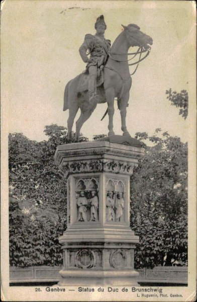 Genève, Statue du Duc de Brunschwig Vorderseite
