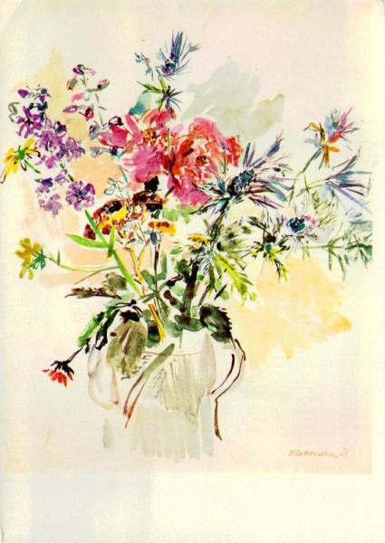 Blumen im Glas Vorderseite