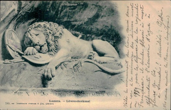 Luzern - Löwendenkmal Vorderseite