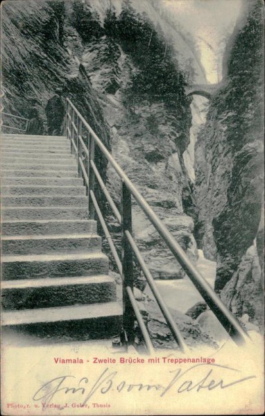 Viamala - Zweite Brücke mit Treppenanlage Vorderseite