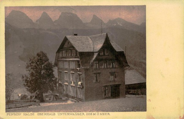 Unterwasser, Pension Halde Vorderseite