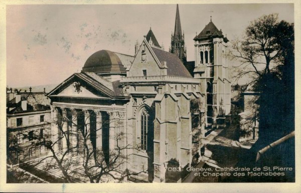 Cathédrale de St. Pierre et Chapelle de Machabées, Genève Vorderseite