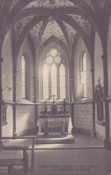 Cloitre d`Hauterive près Fribourg, La Chapelle de St. Nicolas  Vorderseite