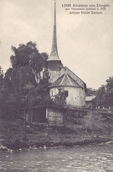 Kirchlein von Einigen am Thunersee (Älteste Kirche Europas.)