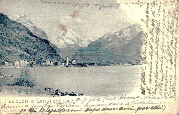 Flüelen & Bristenstock. 1902 Vorderseite