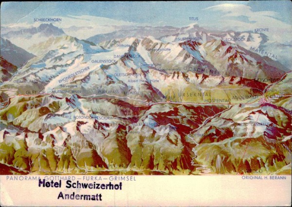 Panorama Gotthard Furka Grimsel Vorderseite