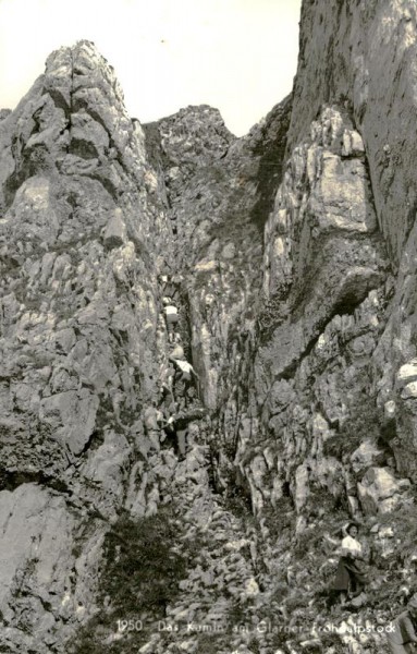 Glarner-Frohnalpstock, Das Kamin Vorderseite