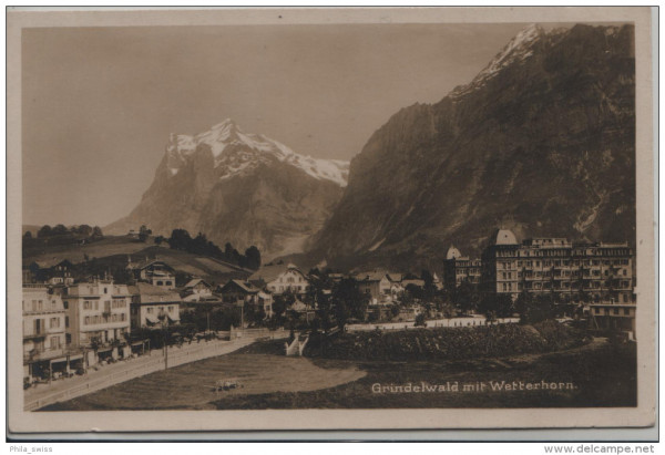 Grindelwald mit Wetterhorn - Hotel Baer