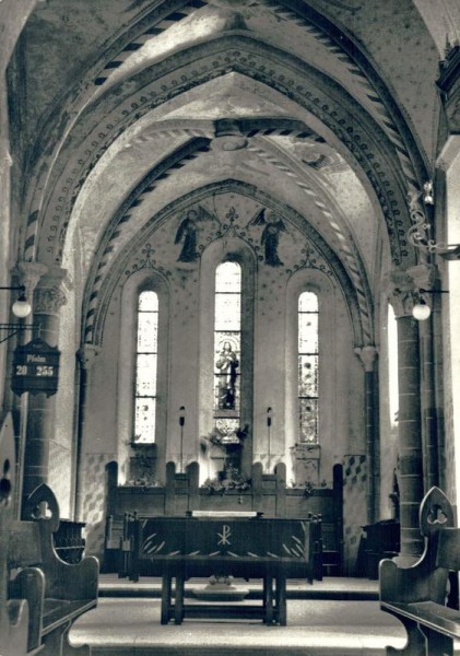 Büren an der Aare. Das Chor der Stadtkirche zu St. Katharinen Vorderseite