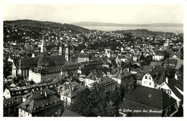 St.Gallen gegen den Bodensee Vorderseite