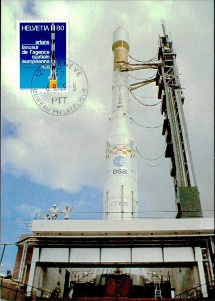 Trägerrakete Ariane Vorderseite