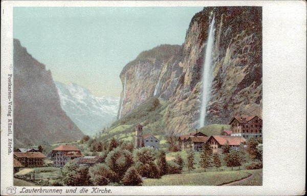 Lauterbrunnen und die Kirche Vorderseite