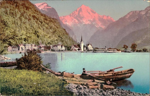 Flüelen mit Bristenstock (3074 m) Vorderseite