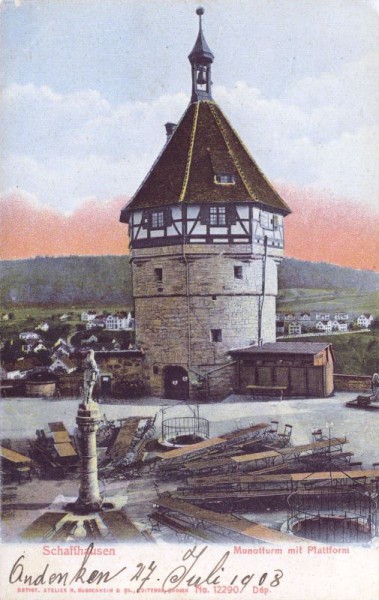 Schaffhausen Munotturm mit Plattform