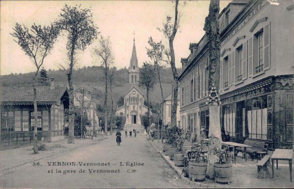 Vernon-Vernonnet - L'Eglise et la gare de Vernonnet Vorderseite