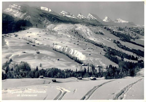 Skigebiet Iltios - Schwende ob Unterwasser. 1935 Vorderseite