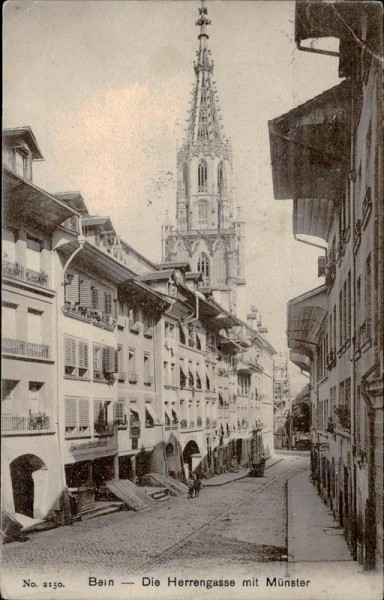 Bern, Die Herrengasse mit Münster Vorderseite