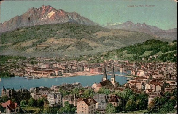 Luzern mit Pilatus Vorderseite