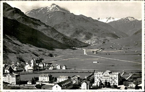 Andermatt mit Urserental Vorderseite