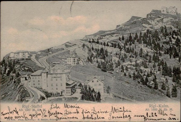 Rigi-Staffel (1607 m)/Rigi-Kulm (1800 m) Vorderseite