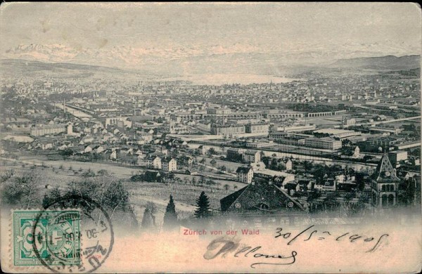 Zürich von der waid. Vorderseite
