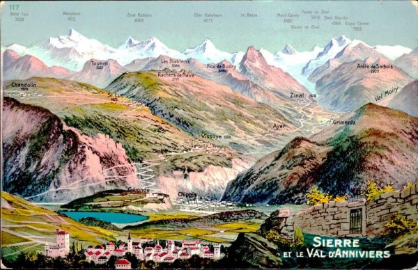 Siders und die Alpen Vorderseite