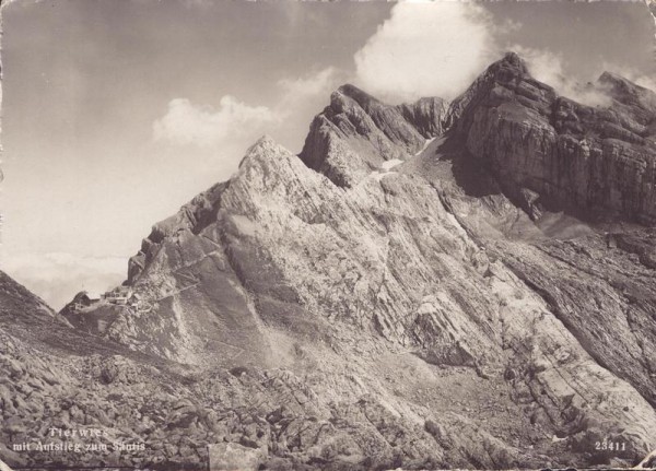 Tierwies mit Austieg zum Säntis Vorderseite