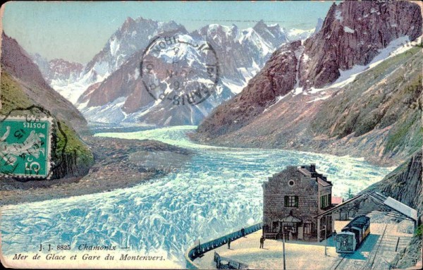 Chamonix, Mer de glace et Gare du Monenvers. Vorderseite