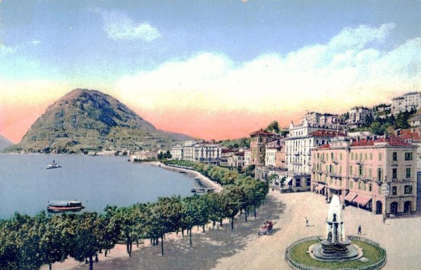 Lugano. Quai e Monte San Salvatore Vorderseite