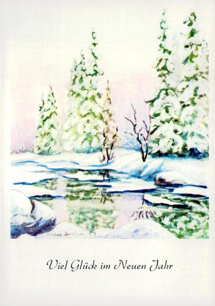 Viel Glück im neuen Jahr Vorderseite