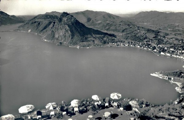 Vista dal Monte Brè. Lago di Lugano, col Monte San Salvatore e Ponte di Melide Vorderseite