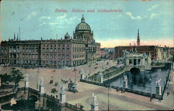 Berlin, Schloss und schlossbrücke Vorderseite