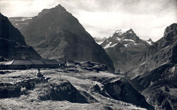 Baumgartenalp mit Selbsanft und Tödi Vorderseite