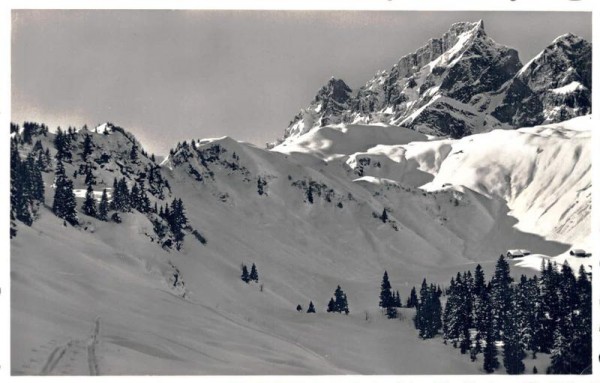 Skigebiet ob Attinghausen. Kulm u. Surengrat mit Brunnistock Vorderseite