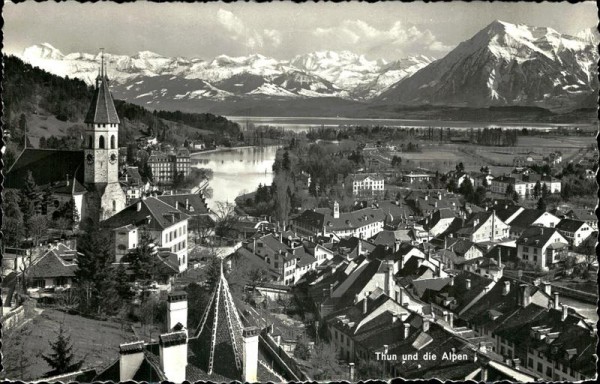 Thun und die Alpen Vorderseite