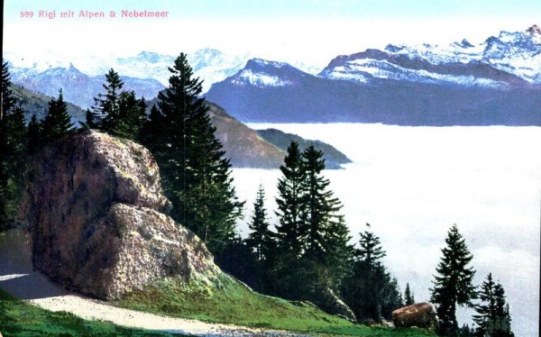 Rigi mit Alpen Vorderseite