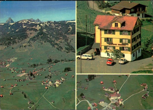 Gasthaus Hirschen Oberiberg, Flugaufnahme Vorderseite