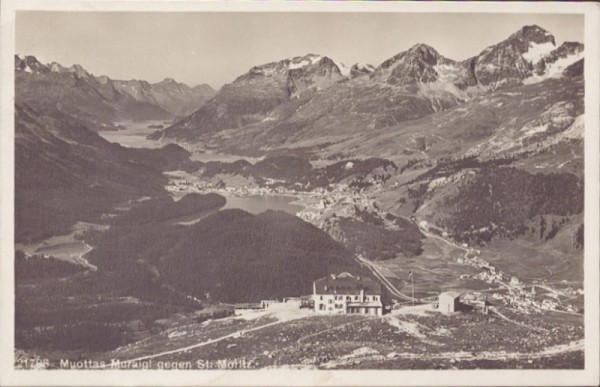Muottas Muragl gegen St. Moritz. 1929