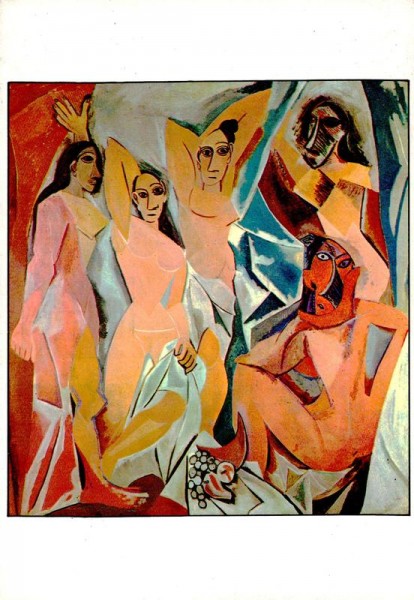 Picasso Pablo, Mädchen von Avignon Vorderseite