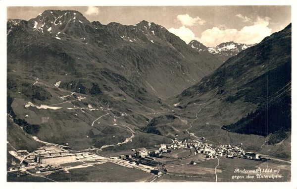 Andermatt gegen das Unteralptal. 1933 Vorderseite