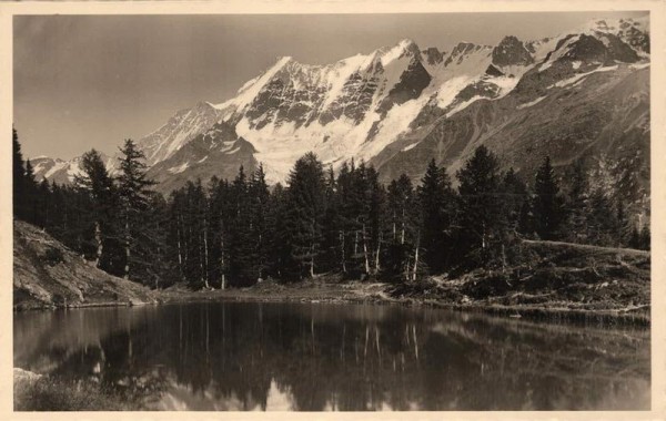 Lötschental. Schwarzsee, Breithorn, Breitlauihorn. 1935 Vorderseite