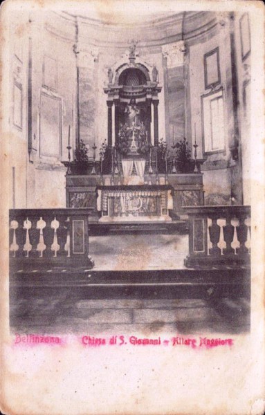 Bellinzona Chiesa di S. Glouanni - Altare Maggiore