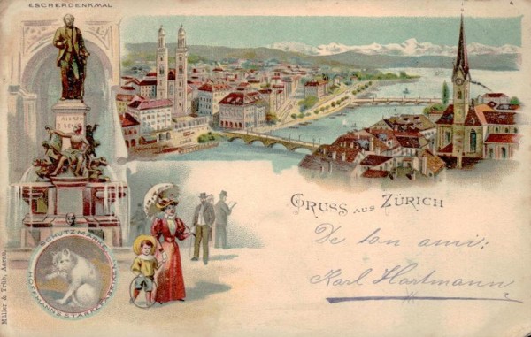 Gruss aus Zürich Vorderseite