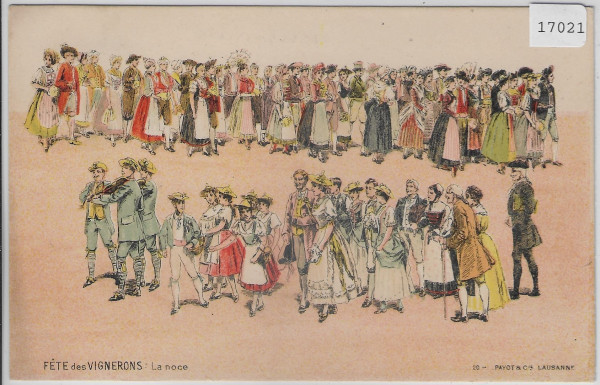 Fete des Vignerons: La noce - Litho 1905