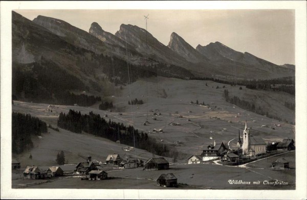 Wildhaus mit Churfirsten Vorderseite