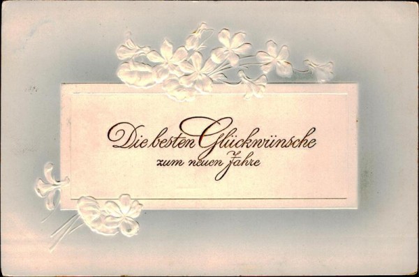 zum neuen Jahre Vorderseite