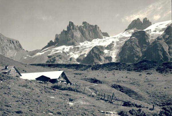 Fürrenalp/Engelberg. Blick auf`s grosse u. kleine Spannort Vorderseite