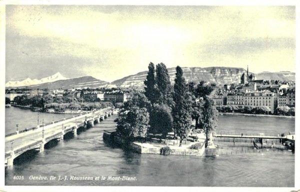 Île Rousseau, Genève Vorderseite
