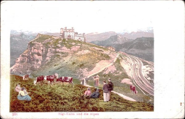 Rigi-Kulm und die Alpen Vorderseite